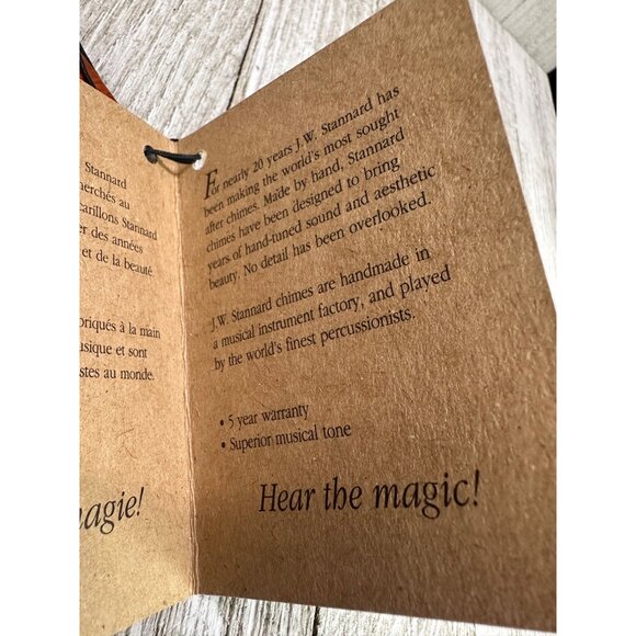 Vtg J.W. Stannard Lydian Fiji Hand Tuned Wind Chimes Musical w/ Box 19" L - Picture 7 of 10